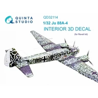 QD32114  декали  3D Декаль интерьера кабины  Ju-88A-4  (Revell)  (1:32) 2000002046769