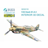 QD32116  декали  3D Декаль интерьера кабины  Hawk 81-A2 (GWH)  (1:32) 2000002044291