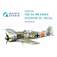 QD32120  декали  3D Декаль интерьера кабины  FW-190A-8/A-9  (Revell)  (1:32) 2000002046776