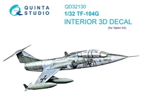 QD32130  декали  3D Декаль интерьера кабины TF-104G (Italeri)  (1:32) 2000002137030