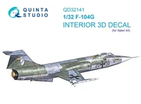 QD32141  декали  3D Декаль интерьера кабины F-104G (Italeri) (1:32) 2000002116165