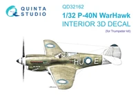 QD32162  декали  3D Декаль интерьера кабины P-40N Warhawk (Trump)  (1:32) 2000002169819