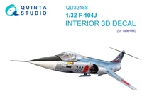 QD32188  декали  3D Декаль интерьера кабины F-104J (Italeri)  (1:32) 2000002169611