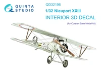 QD32196  декали  3D Декаль интерьера кабины Nieuport XXIII (CSM)  (1:32) 2000002169628
