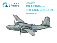 QD32209  декали  3D Декаль интерьера кабины A-20G Havoc(Бостон) (HK Models)  (1:32) 2000002158936