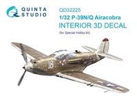 QD32225  декали  3D Декаль интерьера кабины P-39Q/N Airacobra (Special Hobby)  (1:32) 2000002174240