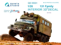 QD35001  декали  3D Декаль интерьера кабины для семейства З&amp;Л-131 (для любых моделей)  (1:35) 2000000161839