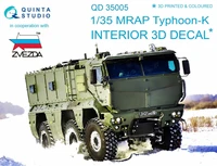 QD35005  декали  3D Декаль интерьера кабины Тайфун-К (Zvezda)  (1:35) 2000000180106