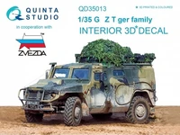 QD35013  декали  3D Декаль интерьера кабины для семейства Г@З Т&amp;гр (Звезда)  (1:35) 2000000223568