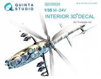 QD35020  декали  3D Декаль интерьера кабины M&amp;-24В (Trumpeter)  (1:35) 2000000223599