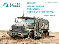 QD35026  декали  3D Декаль интерьера кабины УР@Л-63095 Тайфун-У (RPG-model)  (1:35) 4580702136949