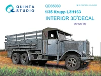 QD35030  декали  3D Декаль интерьера кабины Krupp L3H163 (ICM)  (1:35) 4580702134280