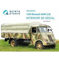 QD35032  декали  3D Декаль интерьера кабины  Renault AHN 3.5t (ICM)  (1:35) 2000002044314