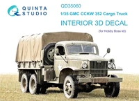 QD35060  декали  3D Декаль интерьера GMC CCKW 352 Cargo Truck (Hobby Boss) (1:35) 2000002116202
