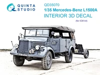 QD35070  декали  3D Декаль интерьера кабины Mercedes-Benz L1500A (ICM)  (1:35) 2000002125914