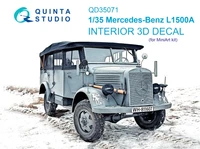 QD35071  декали  3D Декаль интерьера кабины Mercedes-Benz L1500A (MiniArt)  (1:35) 2000002125921