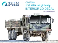 QD35098  декали  3D Декаль интерьера кабины для семейства MAN nil gl (HobbyBoss)  (1:35) 2000002138785