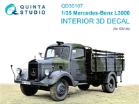 QD35107  декали   3D Декаль интерьера кабины Mercedes-Benz L3000 (ICM)  (1:35) 2000002158547