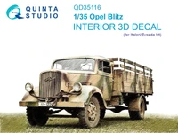QD35116  декали  3D Декаль интерьера кабины Opel Blitz (Italeri/Звезда)  (1:35) 2000002151401