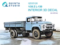 QD35126  декали  3D Декаль интерьера кабины З&amp;Л-130 (AVD)  (1:35) 2000002159124