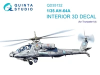 QD35132  декали  3D Декаль интерьера кабины AH-64A (Trump)  (1:35) 2000002174271