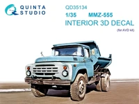 QD35134  декали  3D Декаль интерьера кабины З&amp;Л ММЗ-555 (AVD)  (1:35) 2000002174295