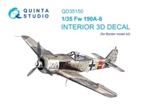 QD35150  декали  3D Декаль интерьера кабины FW 190A-8 (Border Model)  (1:35) 2000002191698