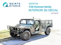 QD35154  декали  3D Декаль интерьера кабины HUMVEE (ICM)  (1:35) 2000002207733