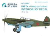 QD48002  декали  3D Декаль интерьера кабины Y@K-1 (ранние серии) (All kits)  (1:48) 2000000172996