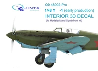 QD48002-Pro  декали  3D Декаль интерьера кабины Y@K-1 ранний (Моделсвит/ЮФ)  (1:48) 2000000160092