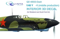 QD48003-Dash  декали  3D Декаль интерьера кабины Y@K-1 средние серии (Моделсвит/ЮФ)  (1:48) 2000000160108