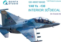 QD48007-Base  декали  3D Декаль интерьера кабины Y@K-130 осн.элементы (Звезда)  (1:48) 2000000160177