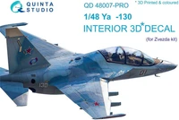 QD48007-Pro  декали  3D Декаль интерьера кабины Y@K-130 расширен.набор (Звезда)  (1:48) 2000000160184