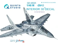 QD48025  декали  3D Декаль интерьера кабины M&amp;G-29AS (ВВС СЛОВАКИИ) (для модели GWH)  (1:48) 2000000161778