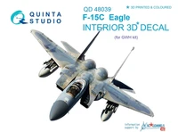 QD48039  декали  3D Декаль интерьера кабины F-15C (GWH)  (1:48) 2000000163642