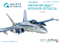 QD48040  декали  3D Декаль интерьера кабины F/A-18C (Late) (Kinetic)  (1:48) 2000000163659