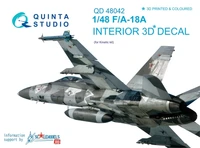 QD48042  декали  3D Декаль интерьера кабины F/A-18A (Kinetic)  (1:48) 2000000163673