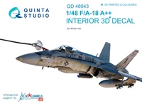 QD48043  декали  3D Декаль интерьера кабины F/A-18A++ (Late) (Kinetic)  (1:48) 2000000163680