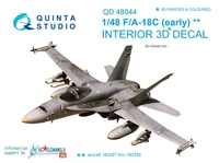 QD48044  декали  3D Декаль интерьера кабины F/A-18C (Early) (Kinetic)  (1:48) 2000000163697