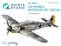 QD48079  декали  3D Декаль интерьера кабины Fw 190A-3 (Eduard)  (1:48) 2000000173054