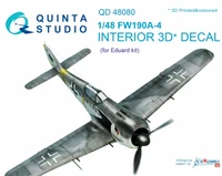 QD48080  декали  3D Декаль интерьера кабины Fw-190A-4 (Eduard)  (1:48) 2000000179896