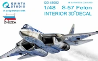 QD48082  декали  3D Декаль интерьера кабины С-57 (Zvezda)  (1:48) 2000000179902