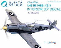 QD48086  декали  3D Декаль интерьера кабины Bf-109E-1/E-3 (Eduard)  (1:48) 2000000179940