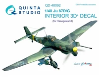 QD48092  декали  3D Декаль интерьера кабины Ju 87D/G (Hasegawa)  (1:48) 2000000195049