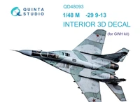 QD48093  декали  3D Декаль интерьера кабины M&amp;G-29 (9-13) (GWH)  (1:48) 2000002044406