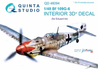 QD48094  декали  3D Декаль интерьера кабины Bf-109G-6 (Eduard)  (1:48) 2000000179988