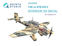 QD48098  декали  3D Декаль интерьера кабины Ju-87B-2/R-2 (Hasegawa)  (1:48) 2000002046608