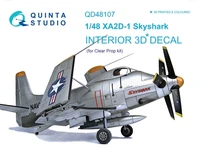 QD48107  декали  3D Декаль интерьера кабины XA2D-1 (ClearProp)  (1:48) 2000000255705