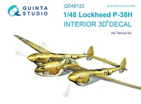 QD48122  декали  3D Декаль интерьера кабины P-38H (Tamiya)  (1:48) 2000000223247