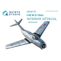 QD48137  декали  3D Декаль интерьера кабины M&amp;G-15 бис (Bronco)  (1:48) 2000000195162